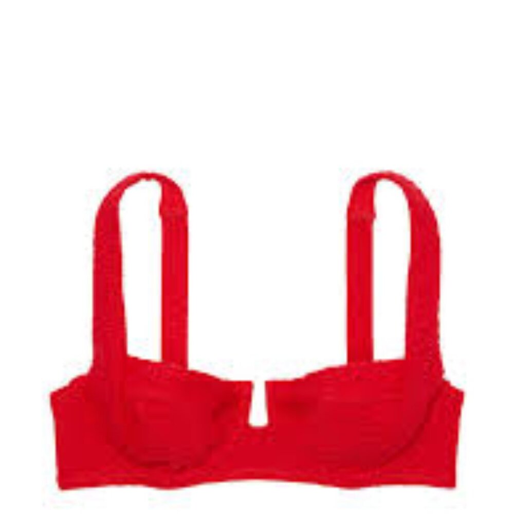 Mix & Match Full Coverage Bikini Top Size 34A Red